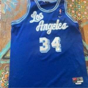Blue Los Angeles Lakers Shaq Basketball Jersey